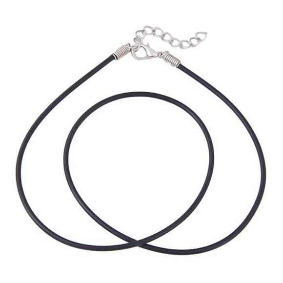 🔴 5 for $10 ONE Black Leather Cord Wax Rope Necklace - Picture 1 of 3